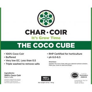 Char Coir Char Coir Coco Cube RHP Certified Coco Coir, 2.25 L, case of 32