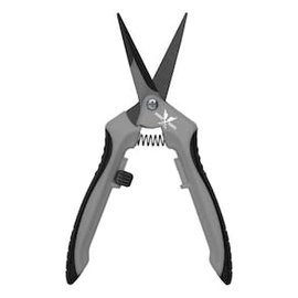 Piranha Piranha Pruner Trimming Scissors - Grey Handle & Curved Black Fluorine Blade