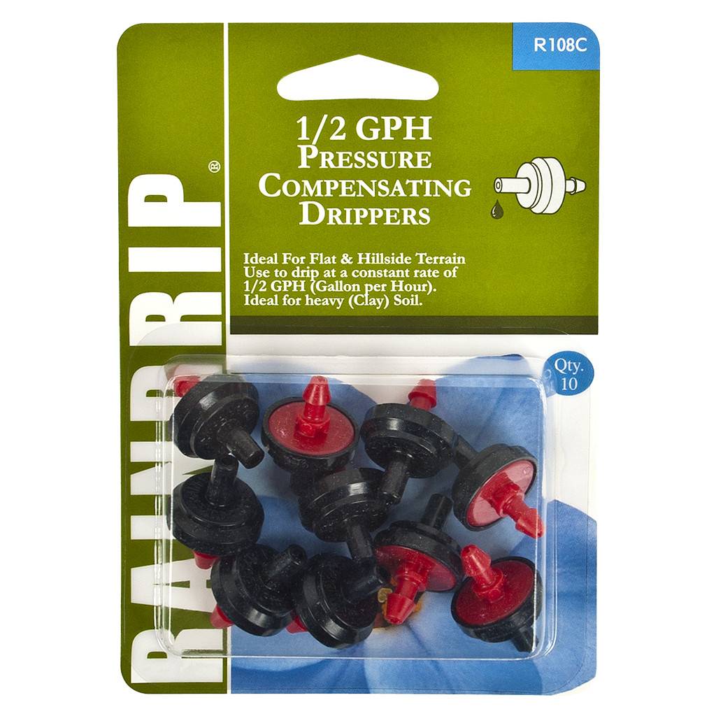 Pressure Compensating Dripper, 1/2 gph Tampa Hydroponic Company St