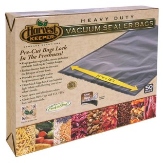 Harvest Keeper Harvest Keeper Black / Clear Precut Bags 11 in x 18 in (50/Pack)