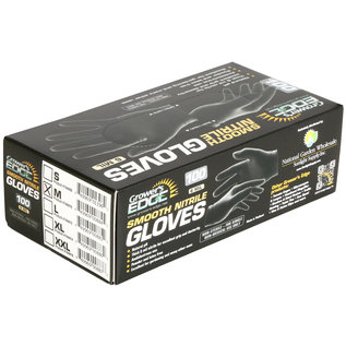 Growers Edge Grower's Edge Black Powder Free Nitrile Gloves 6 mil - Medium (100/Box)