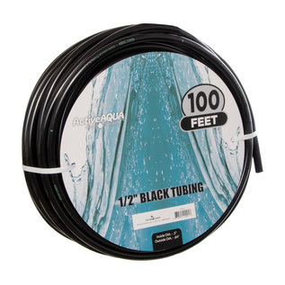 Hydrofarm Active Aqua 1/2" ID Black Tubing 100