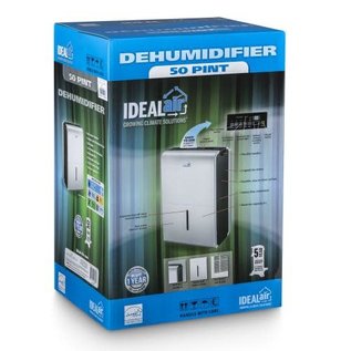 Ideal Air Ideal-Air Dehumidifier 50 Pint - Up to 80 Pints Per Day