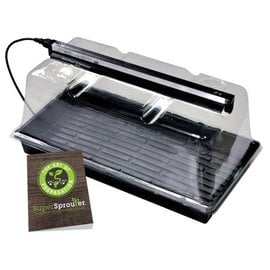 St. Louis Hydroponic Co. Propagation Kit - Heat Mat, Dome, Flat, 72 site Insert, Plugs, Rootech Cloning Gel 1/4 oz and 2 Ft. T-5 strip light