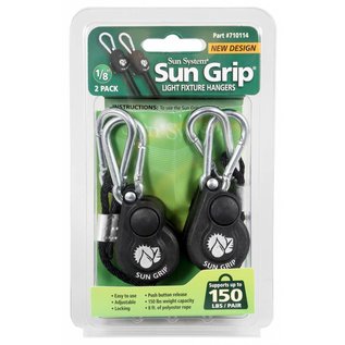 Sun Grip Sun Grip® Push Button Light Hangers 1/8 in - Black