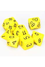 Chessex Polyhedral 7 Dice Set Opaque Yellow w/Black CHX25402