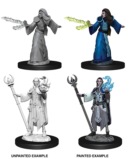 D&D Unpainted Minis Wv2 Elf Male Wizard NEW miniatures Dungeons & Dragons DND 