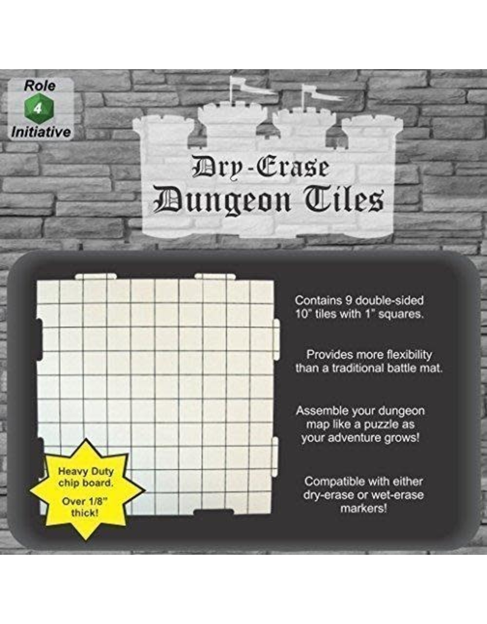 Dry Erase Dungeon Tiles 10 Inch Interlocking Tiles 9 Pack Epic Loot Games