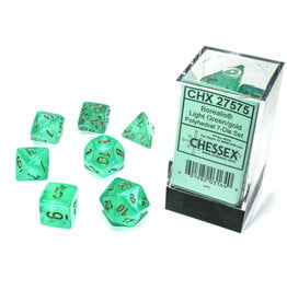 Chessex Borealis: Polyhedral Light Green/gold Luminary 7-Die Set CHX27575