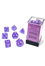 Chessex Borealis: Polyhedral Purple/white Luminary 7-Die Set CHX27577