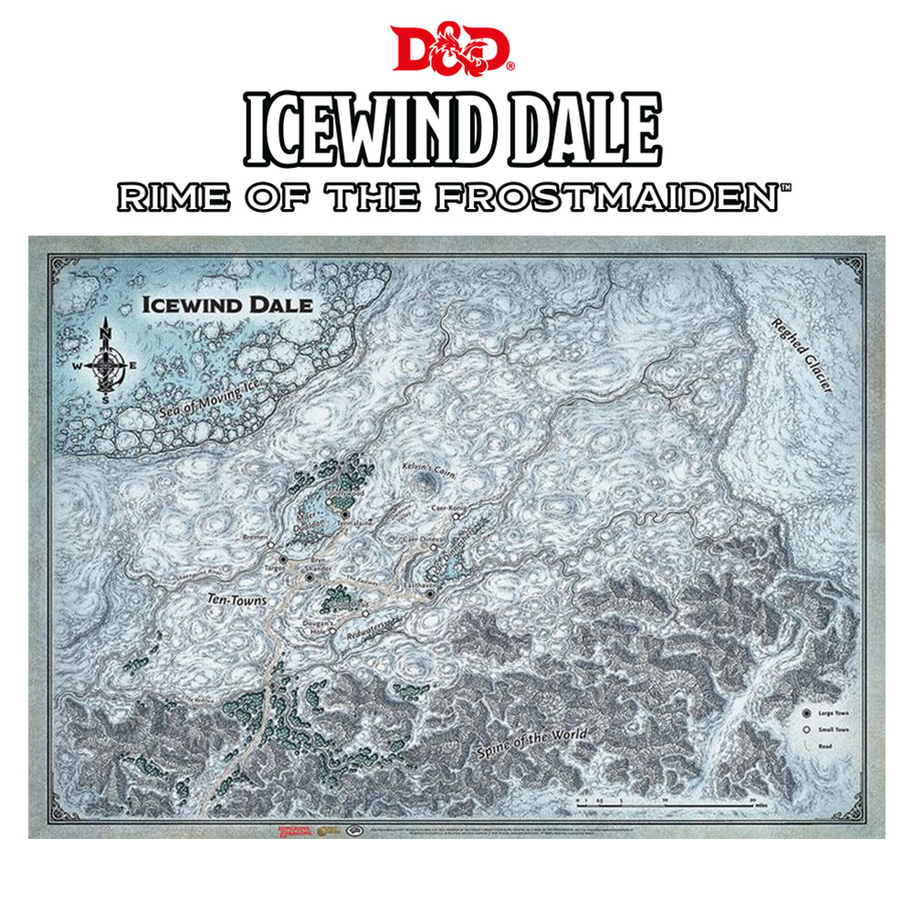Icewind Dale Hex Map D&D 5Th Edition: Icewind Dale Map - Epic Loot Games