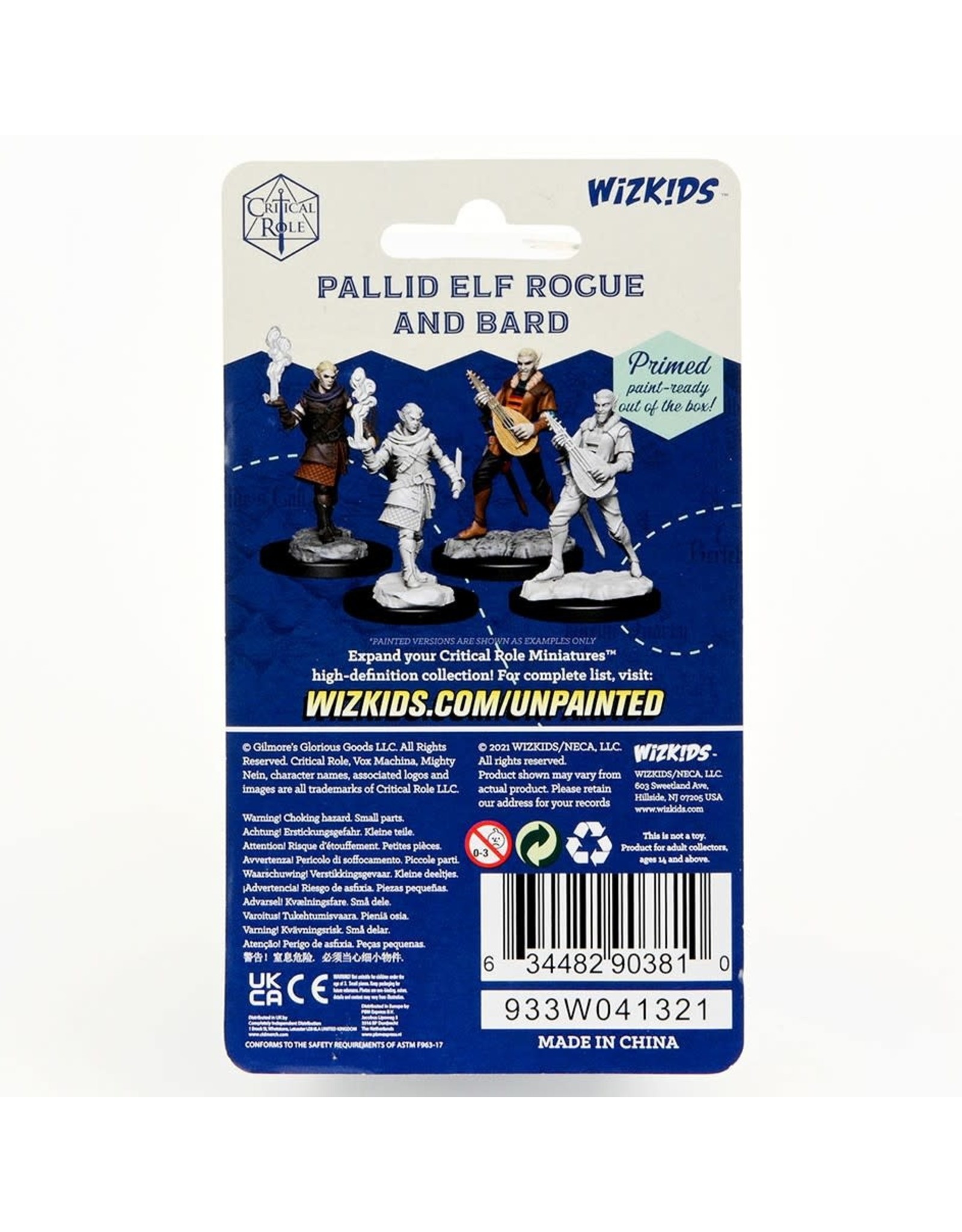 Wizkids Critical Role Unpainted Minis W1: Pallid Elf Rogue & Bard
