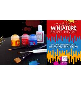 Wed 03/20 5:30PM  Minis Paint Night