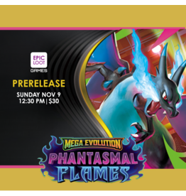 11/09 SUN 12:30PM Pokemon Mega Evolution—Phantasmal Flames Prerelease