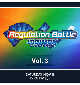 11/08 SAT 12:30PM DIGIMON CARD GAME Regulation Battle Vol.3