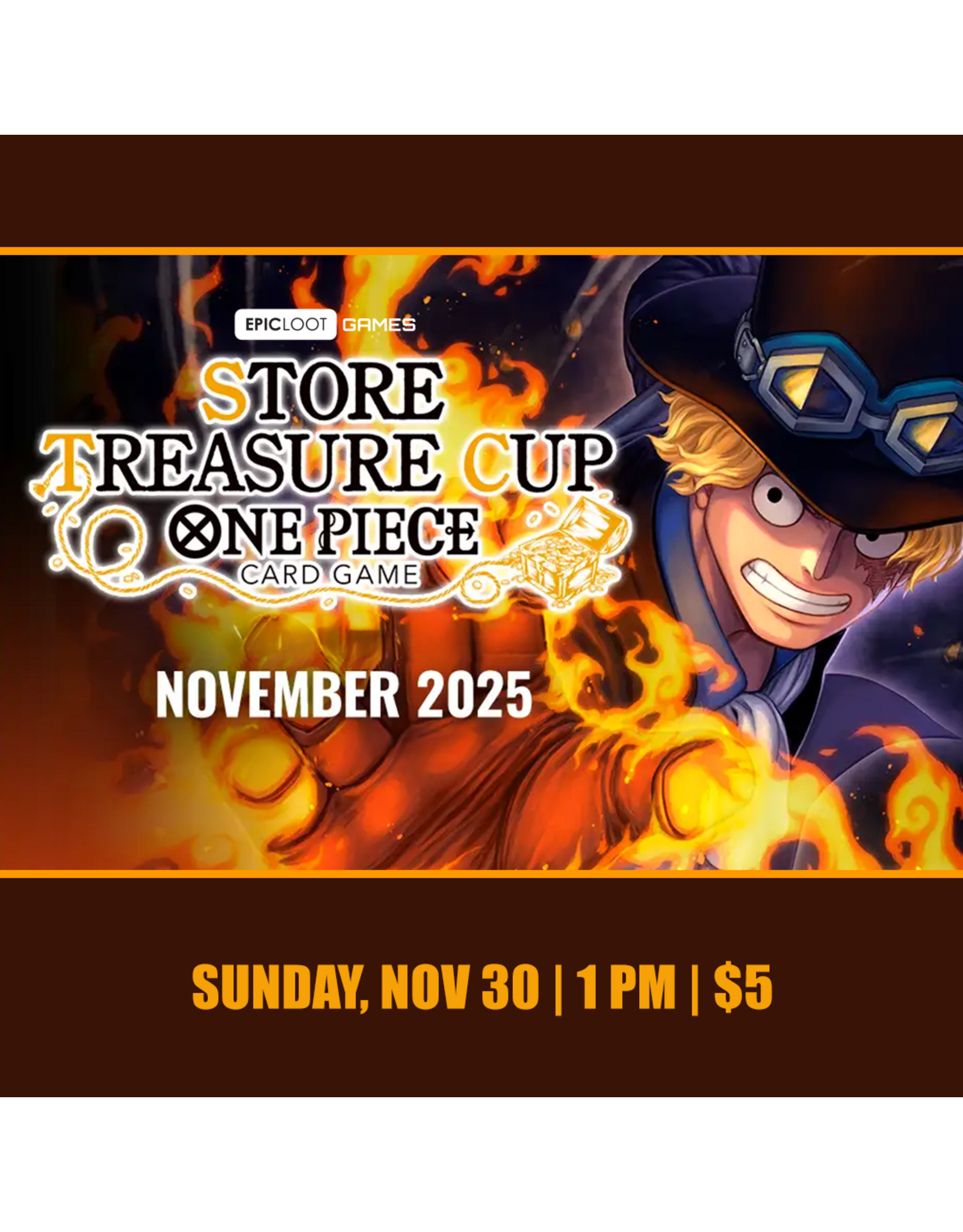 11/30 SUN 1:00PM ONE PIECE CARD GAME Store Treasure Cup 2025 November