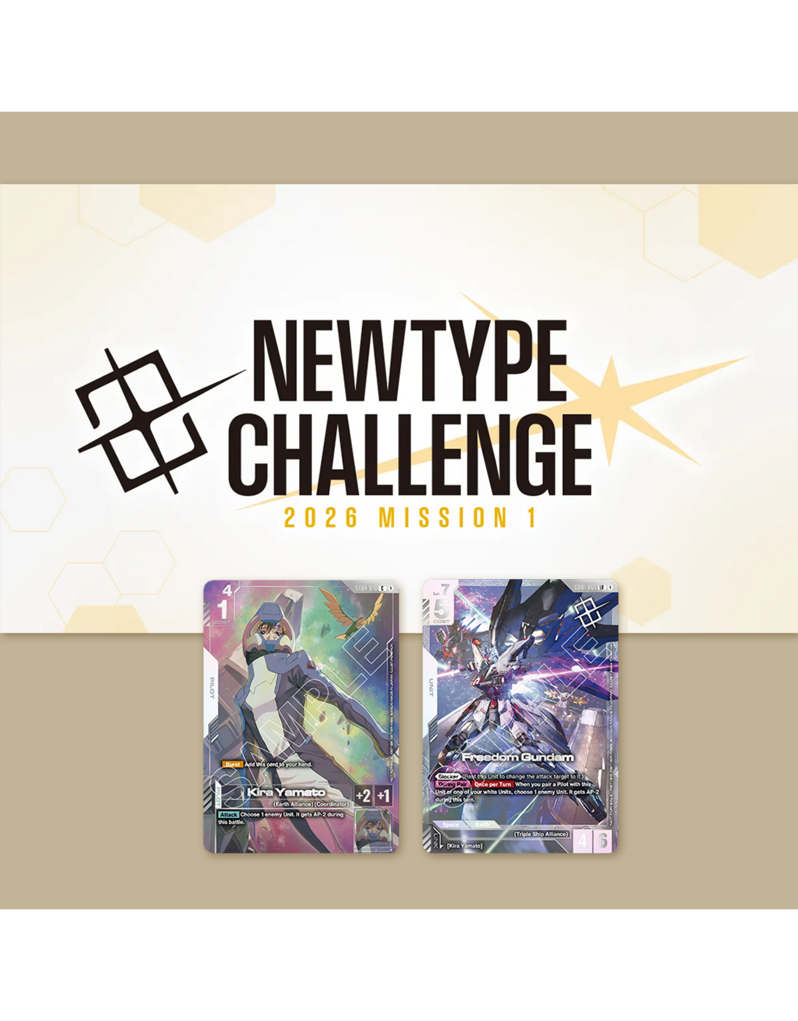 02/15 SUN 1:00PM GUNDAM CARD GAME NEWTYPE CHALLENGE 2026 MISSION 1