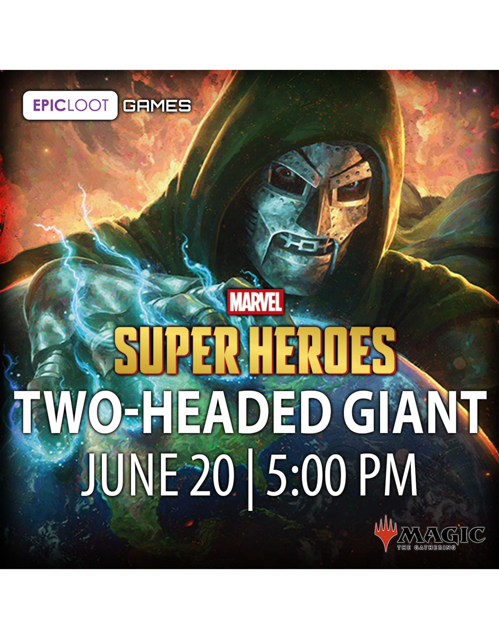 06/20 SAT 5:00PM MtG | Marvel Super Heroes 2-Headed Giant Prerelease - 1 ticket per team