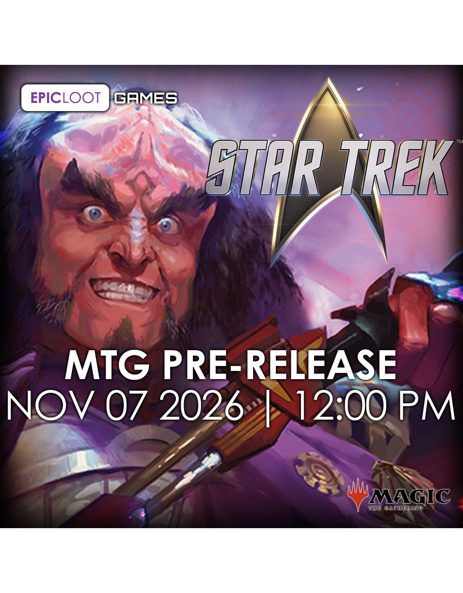11/07 SAT 12:00PM MtG | Star Trek Prerelease
