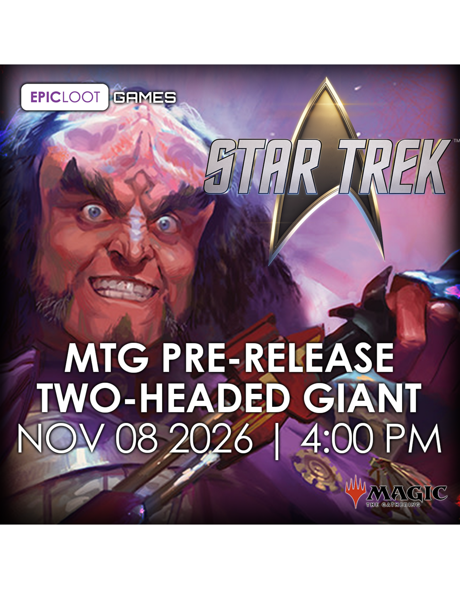 11/08 SUN 4:00PM MtG | Star Trek 2-Headed Giant Prerelease