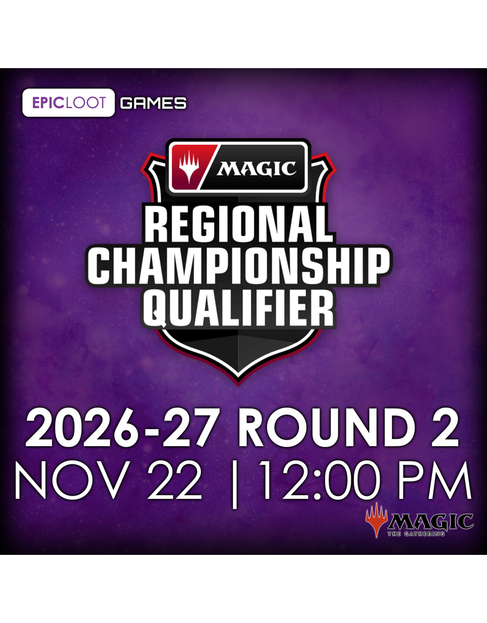 11/22 SUN MtG | Regional Championship Qualifier | 2026-27 Round 2
