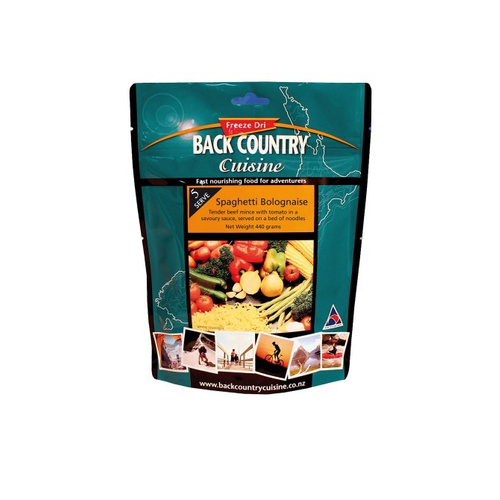 BACKCOUNTRY BACKCOUNTRY CUISINE SPAGHETTI BOLOGNAISE - 5 SERVES BACKCOUNTRY BACKCOUNTRY CUISINE SPAGHETTI BOLOGNAISE - 5 SERVES