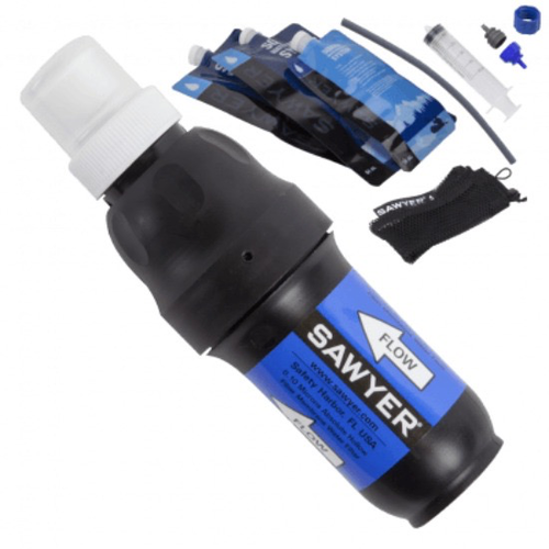 SAWYER SAWYER® SQUEEZE WATER FILTER SYSTEM with 3 POUCHES SAWYER SAWYER® SQUEEZE WATER FILTER SYSTEM with 3 POUCHES