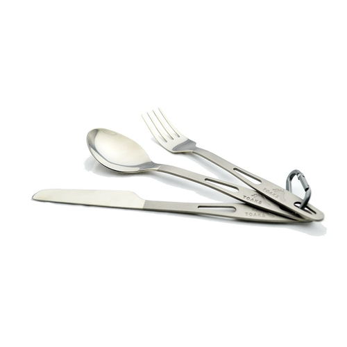 Toaks Titanium TOAKS TITANIUM 3 PIECE CUTLERY SET Toaks Titanium TOAKS TITANIUM 3 PIECE CUTLERY SET