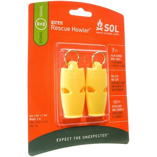 AMK AMK SOL RESCUE HOWLER WHISTLE 2PK AMK AMK SOL RESCUE HOWLER WHISTLE 2PK