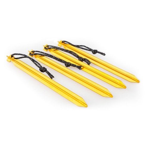 WILDERNESS EQUIP WILDERNESS EQUIPMENT TENT PEG QUAD 17CM GOLD 4PK WILDERNESS EQUIP WILDERNESS EQUIPMENT TENT PEG QUAD 17CM GOLD 4PK