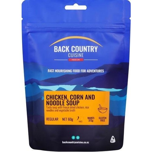 BACKCOUNTRY BACKCOUNTRY CHICKEN CORN AND NOODLE SOUP SINGLE SERVE BACKCOUNTRY BACKCOUNTRY CHICKEN CORN AND NOODLE SOUP SINGLE SERVE