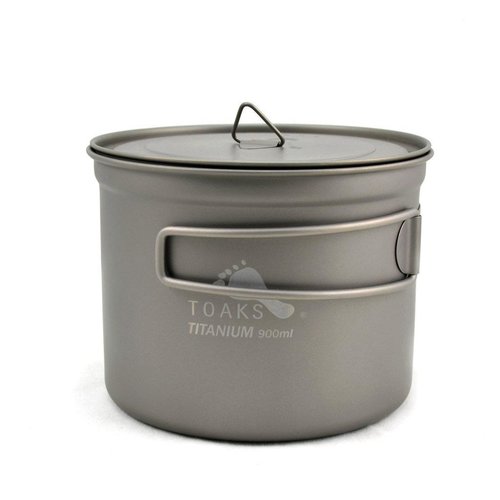 Toaks Titanium TOAKS TITANIUM POT WITH LID 900ML Toaks Titanium TOAKS TITANIUM POT WITH LID 900ML