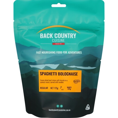 BACKCOUNTRY BACKCOUNTRY SPAGHETTI BOLOGNAISE (REGULAR) BACKCOUNTRY BACKCOUNTRY SPAGHETTI BOLOGNAISE (REGULAR)