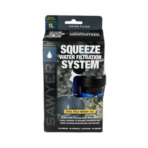 SAWYER SAWYER® SQUEEZE WATER FILTER SYSTEM with 2 POUCHES SAWYER SAWYER® SQUEEZE WATER FILTER SYSTEM with 2 POUCHES