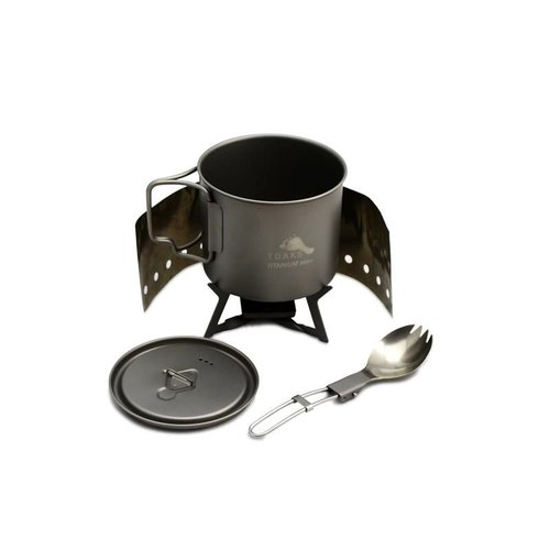Toaks Titanium TOAKS TITANIUM COOKSET WITH STOVE Toaks Titanium TOAKS TITANIUM COOKSET WITH STOVE