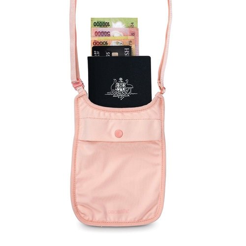 PACSAFE PACSAFE COVERSAFE S75 SECRET NECK POUCH PINK PACSAFE PACSAFE COVERSAFE S75 SECRET NECK POUCH PINK