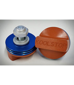 Koolstop Koolstop Brake Pad Salmon Anodised Blue Finned BMX Style KS-ISABU