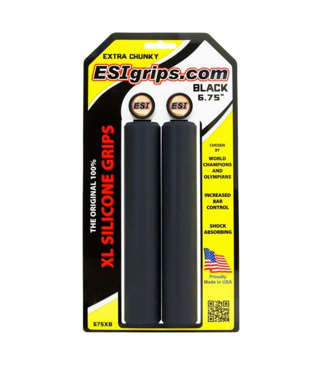 ESI Grips EXTRA Chunky XL 6.75in (Jones) Black (675XB)