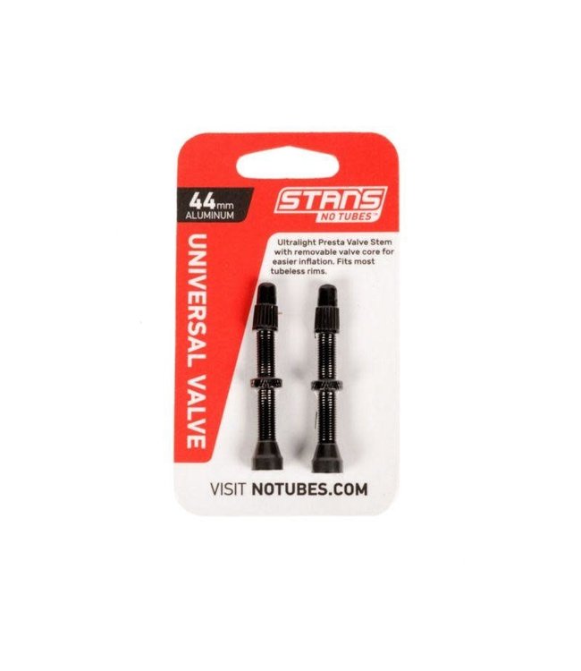 Stans No Tubes Universal Valve Stem  44mm Black Pair