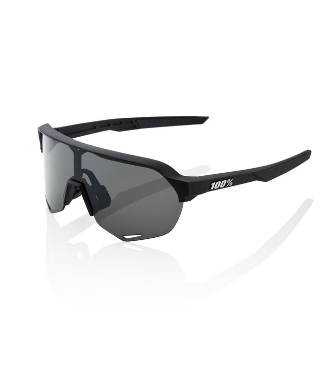 100% 100% Sunglasses S2 Soft Tact Black Smoke