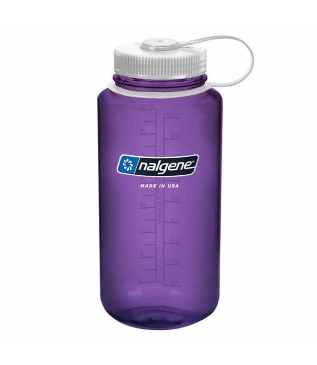 Nalgene Bottle Wide Mouth Tritan 1000mL Purple w/ White