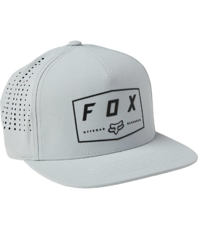 Fox Fox Badge Snapback Hat Grey