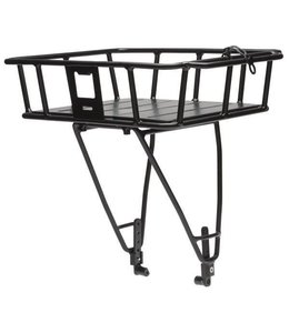 BPW Front Rack with Fixed Basket 26-29, Alloy, Black