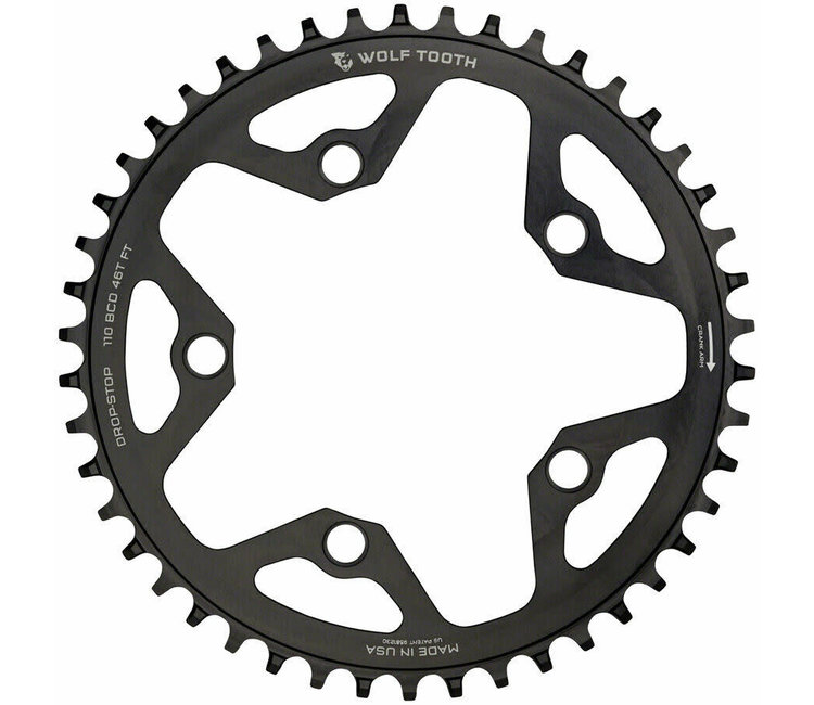 Wolf Tooth Drop-Stop Chainring 110 BCD 5 Bolt 42T - Epic Cycles