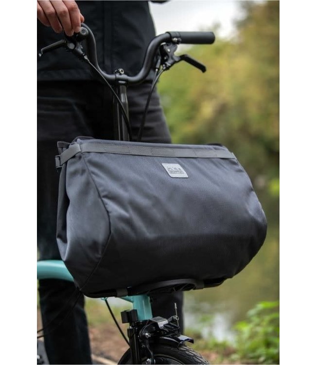 Brompton Brompton  Borough Basket Bag Large Dark Grey with Frame