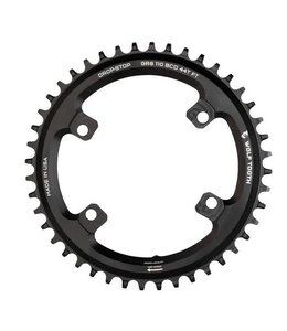 Wolf Tooth Wolf Tooth Drop-Stop Chainring 110 BCD Asymmetric 4 Bolt Shimano GRX 42T Black
