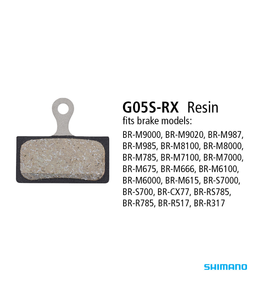 Shimano Shimano G05S-RX Disc Brake Pads BR-M8000 Resin Pad & Spring