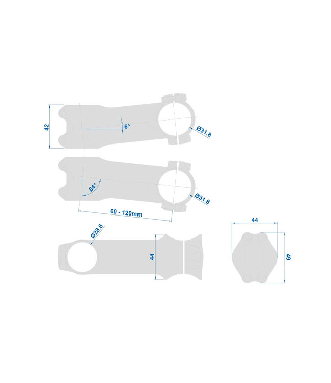 Ritchey Stem RL1 4-AXIS BB Black 31.8mm