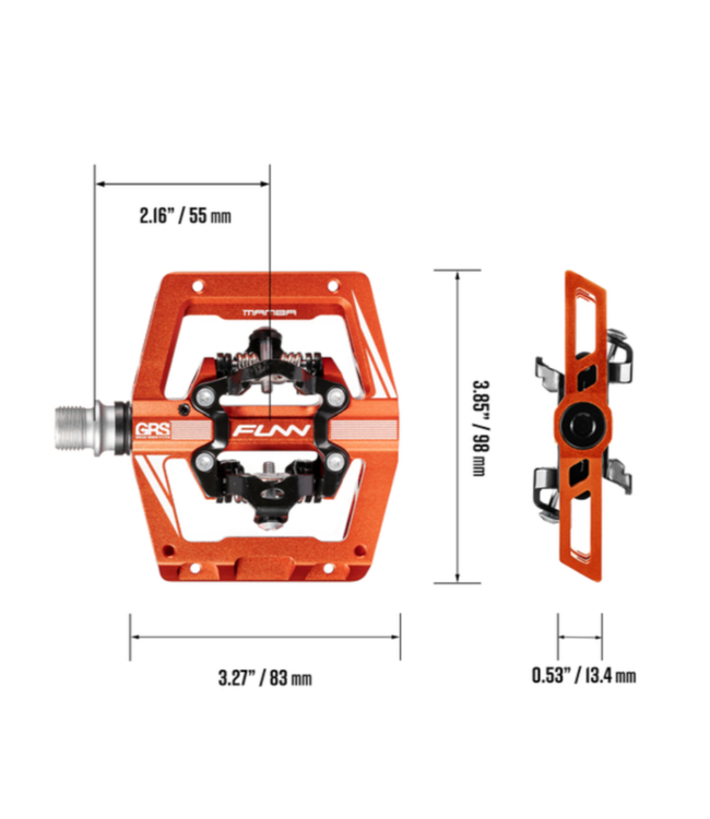 Funn Pedals - Mamba SPD - Two Sided - Small Platform Black