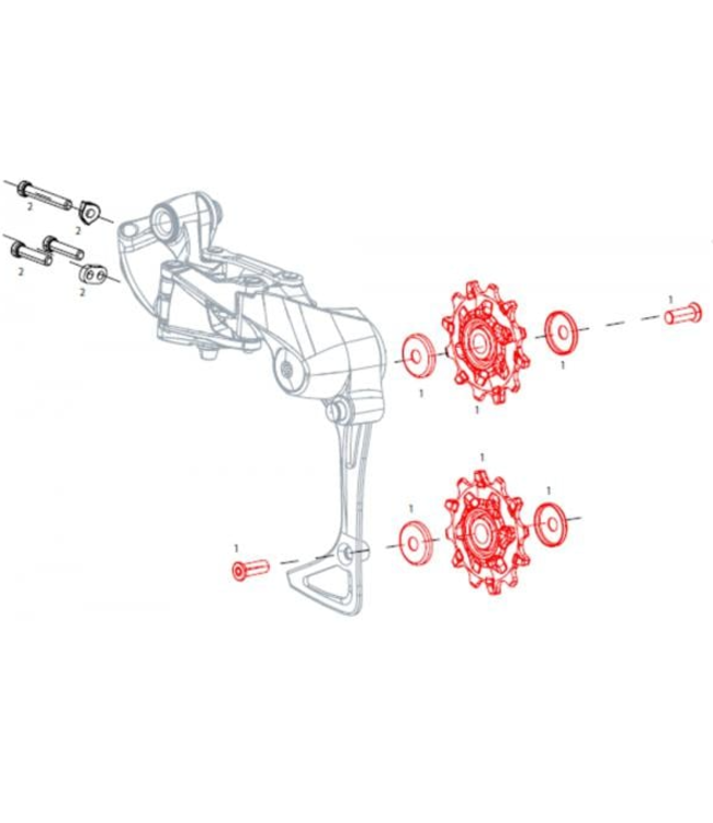Sram Sram Apex1/NX Rear Derailleur Pulley Kit 11 Speed